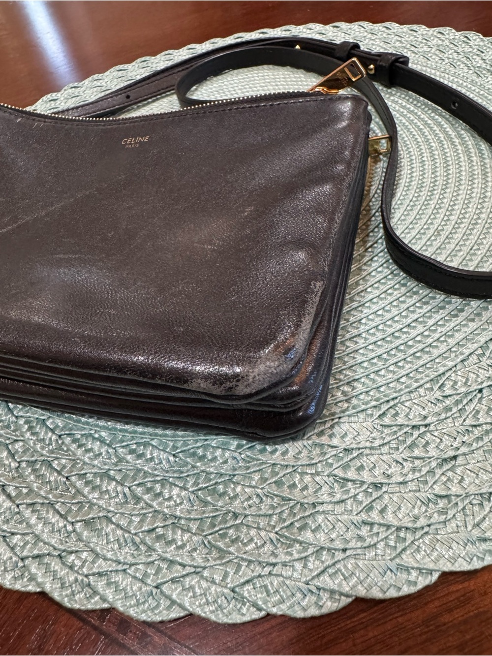 Celine Black Leather Trio Bag - Picture 3 of 8
